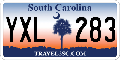 SC license plate YXL283