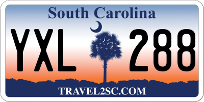 SC license plate YXL288