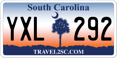 SC license plate YXL292