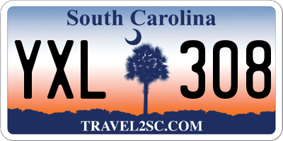 SC license plate YXL308