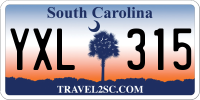 SC license plate YXL315