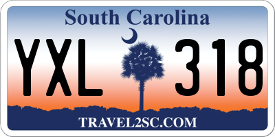 SC license plate YXL318