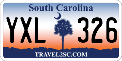 SC license plate YXL326