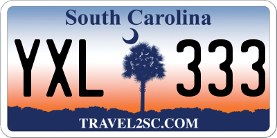 SC license plate YXL333
