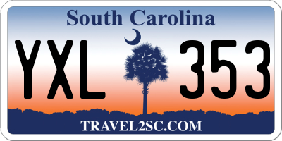 SC license plate YXL353