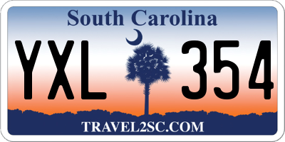 SC license plate YXL354