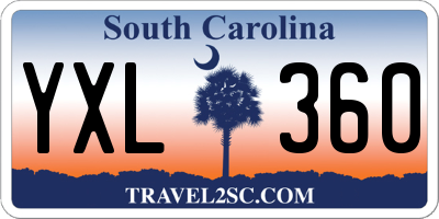 SC license plate YXL360