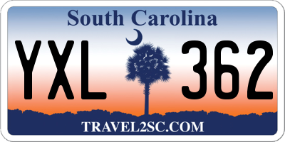 SC license plate YXL362