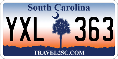 SC license plate YXL363