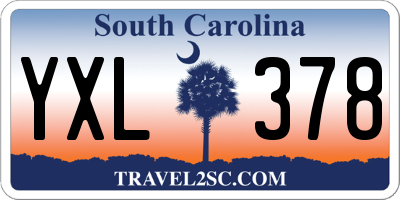 SC license plate YXL378