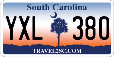 SC license plate YXL380