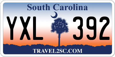 SC license plate YXL392