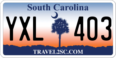 SC license plate YXL403
