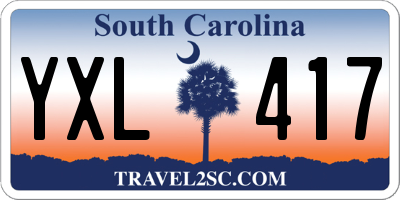 SC license plate YXL417