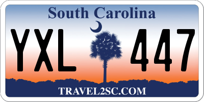 SC license plate YXL447