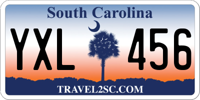 SC license plate YXL456
