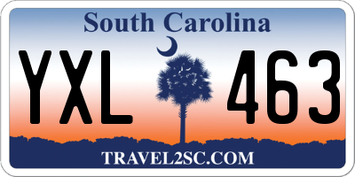 SC license plate YXL463
