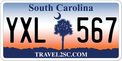 SC license plate YXL567