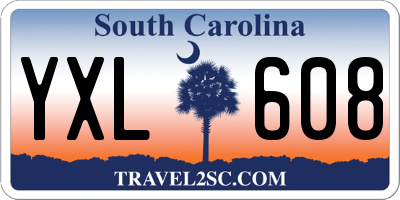 SC license plate YXL608