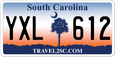 SC license plate YXL612