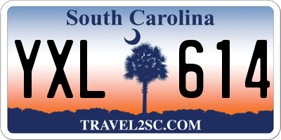 SC license plate YXL614