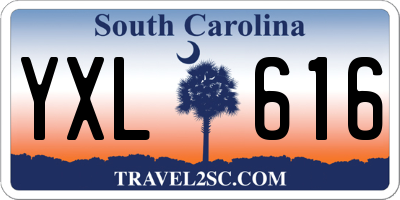 SC license plate YXL616