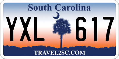 SC license plate YXL617