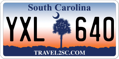 SC license plate YXL640