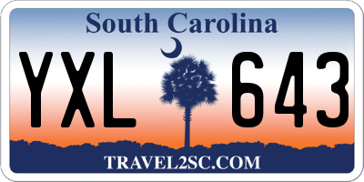 SC license plate YXL643