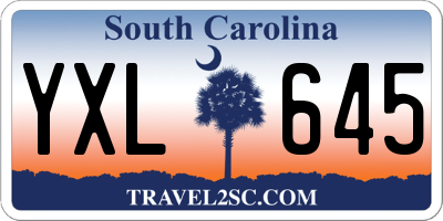 SC license plate YXL645