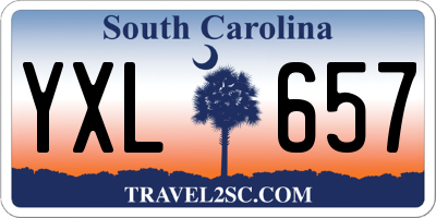 SC license plate YXL657
