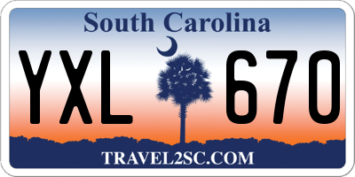 SC license plate YXL670