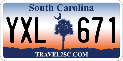 SC license plate YXL671