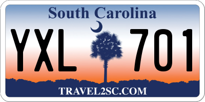SC license plate YXL701