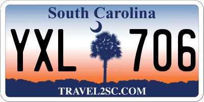 SC license plate YXL706