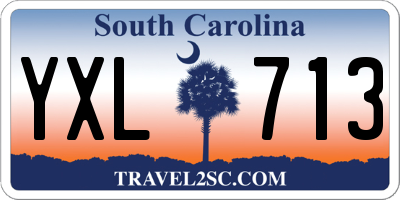 SC license plate YXL713