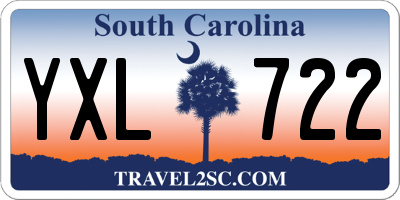 SC license plate YXL722
