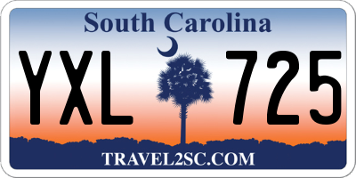 SC license plate YXL725