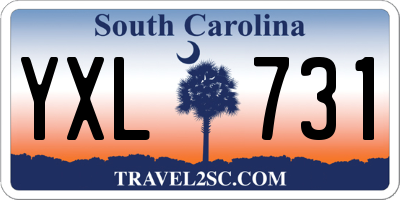 SC license plate YXL731