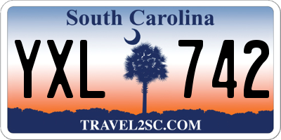SC license plate YXL742