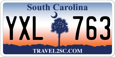 SC license plate YXL763