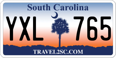 SC license plate YXL765