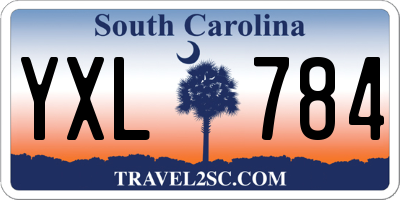 SC license plate YXL784