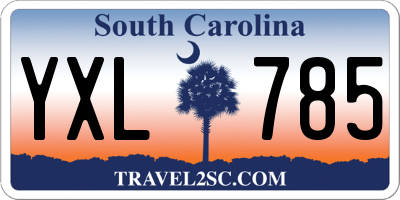 SC license plate YXL785