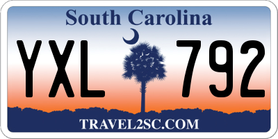 SC license plate YXL792