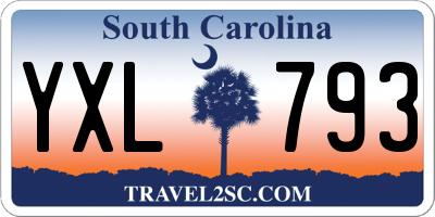 SC license plate YXL793