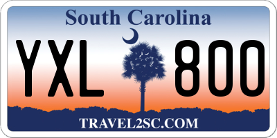 SC license plate YXL800