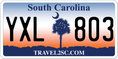 SC license plate YXL803