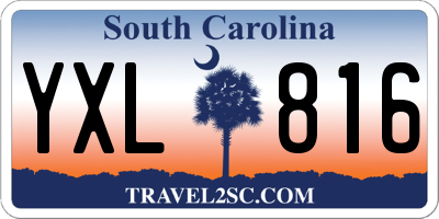 SC license plate YXL816