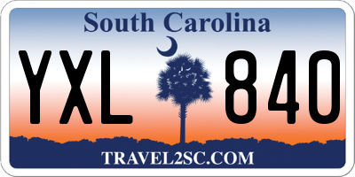 SC license plate YXL840